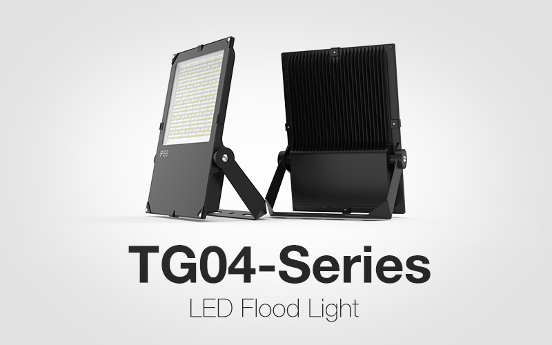 MEAN WELL 150W LED Flood Light TG04-Series for Bracket Mounting with Weatherproof Powder Coating